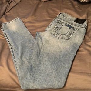 True religion light wash jeans